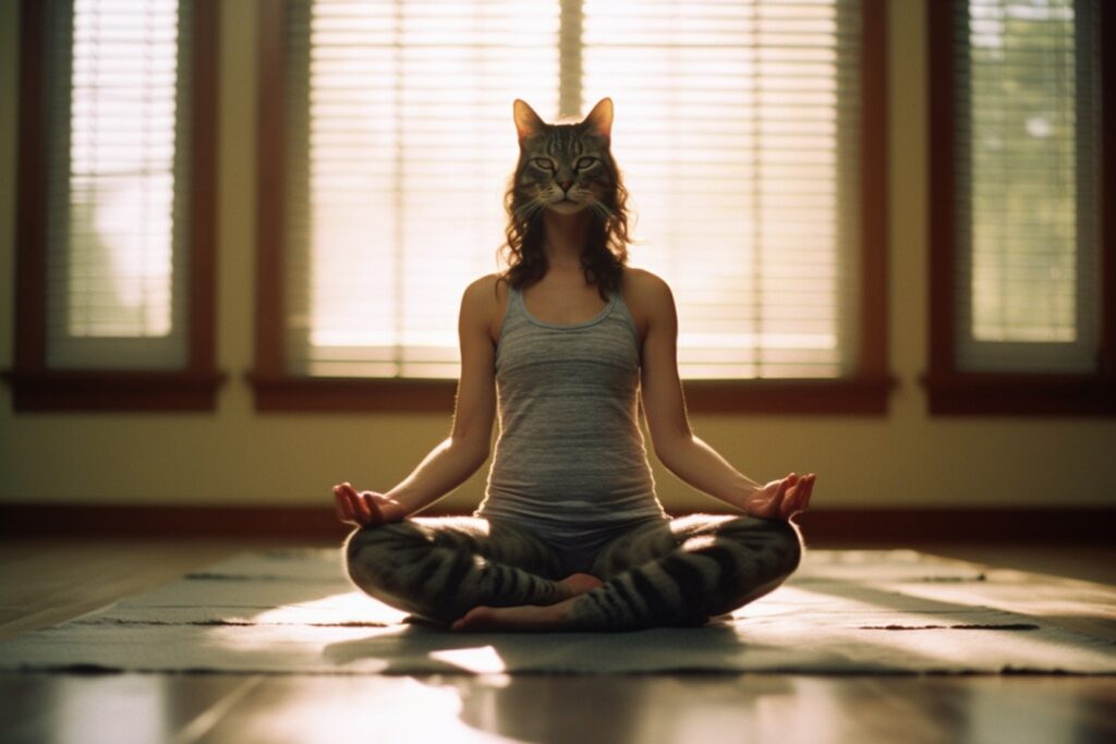 yoga posture du chat